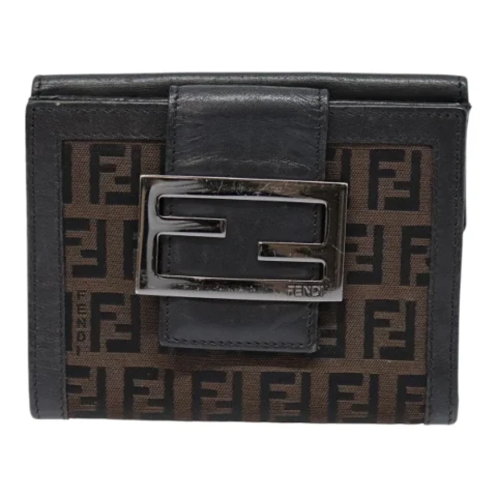 Fendi Vintage Pre-owned Canvas wallets Brown Heren