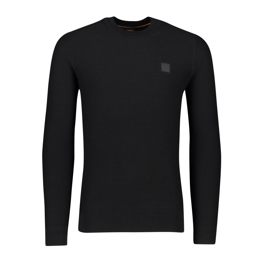 Hugo Boss Zwarte Trui Stijlvol Casual Mode Black Heren