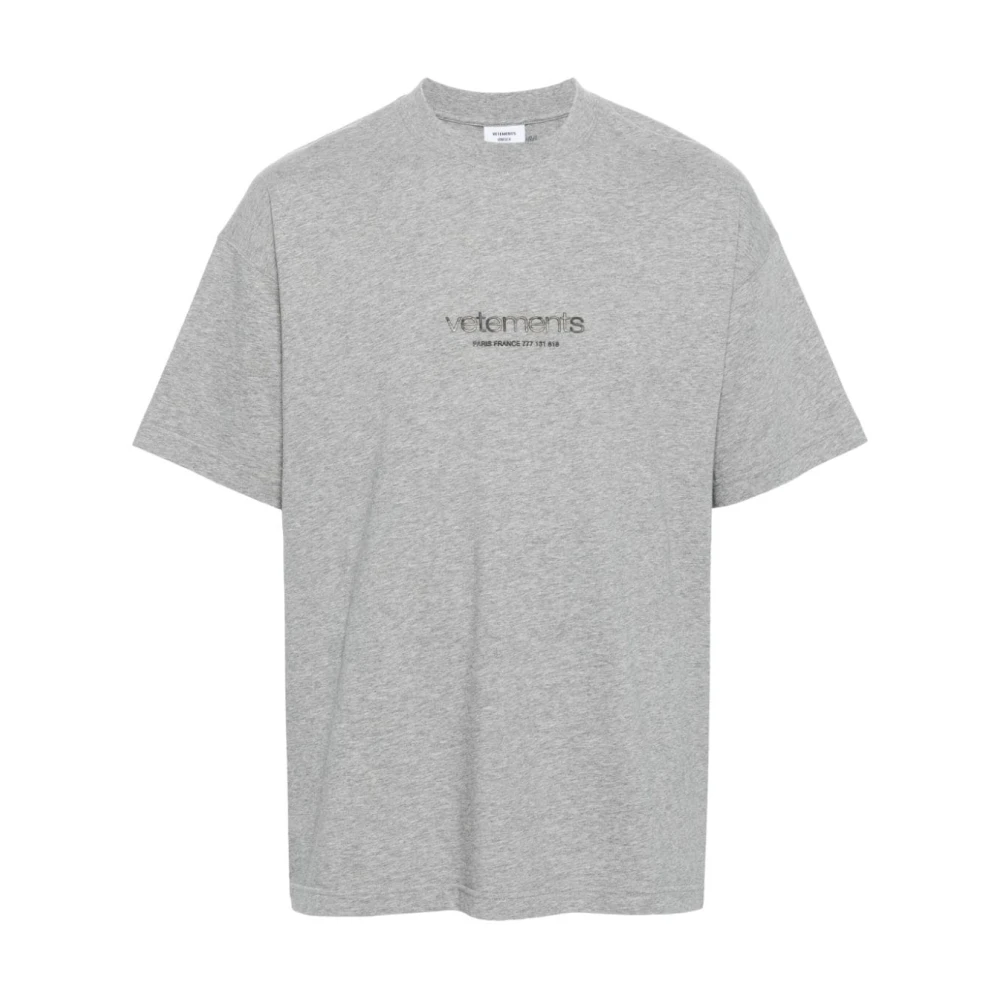 Vetements T-Shirts Gray Dames