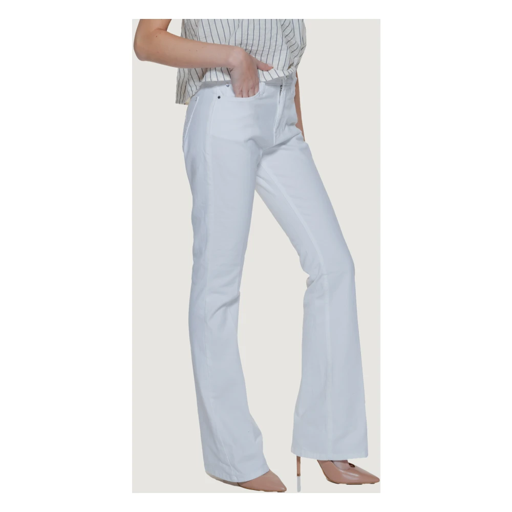 Guess Witte katoenen broek met zakken White Dames