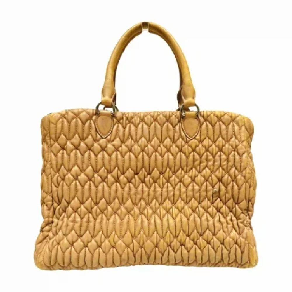 Miu Pre-owned Suede handbags Beige Dames