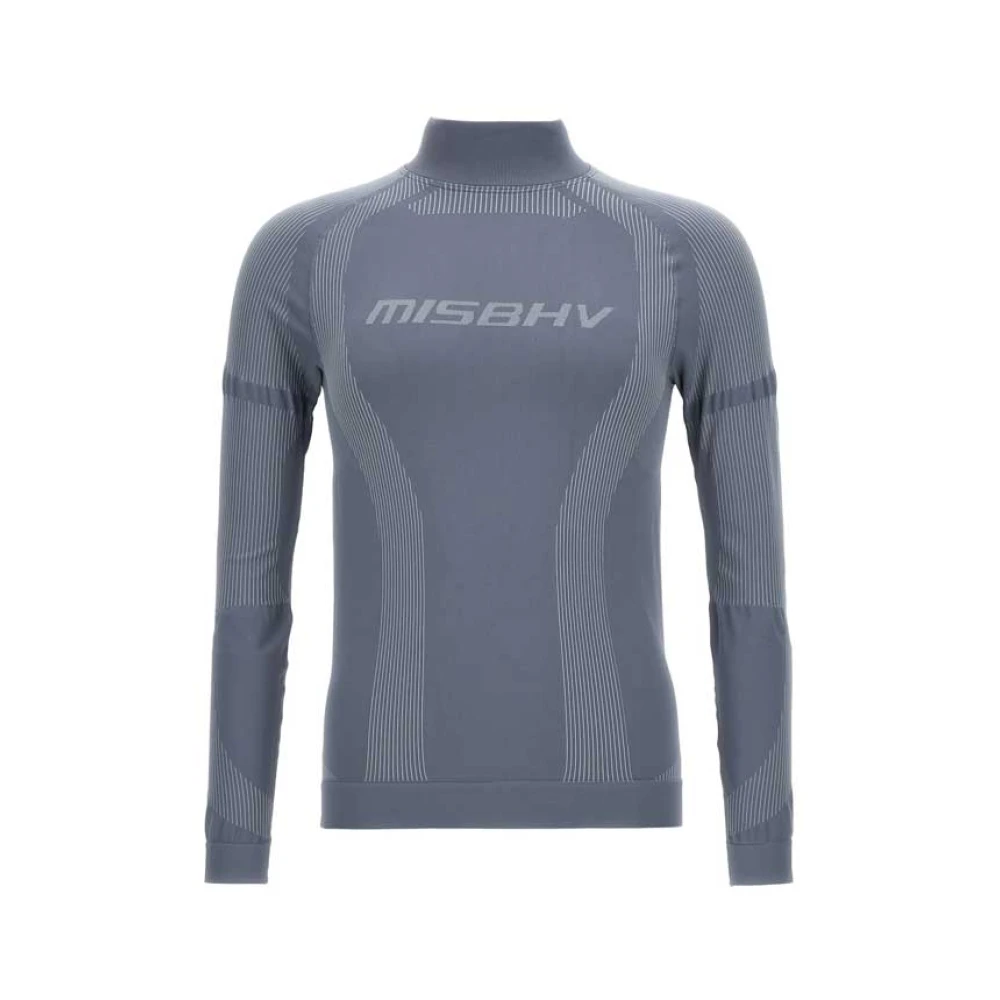 Misbhv Sport Longsleeve Steen Grijs Jacquard Strepen Gray