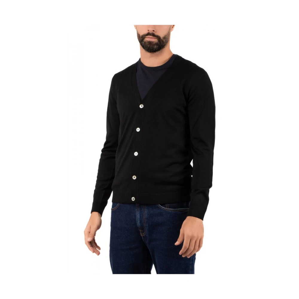 Hindustrie Heren Cardigan Sweater Black Heren