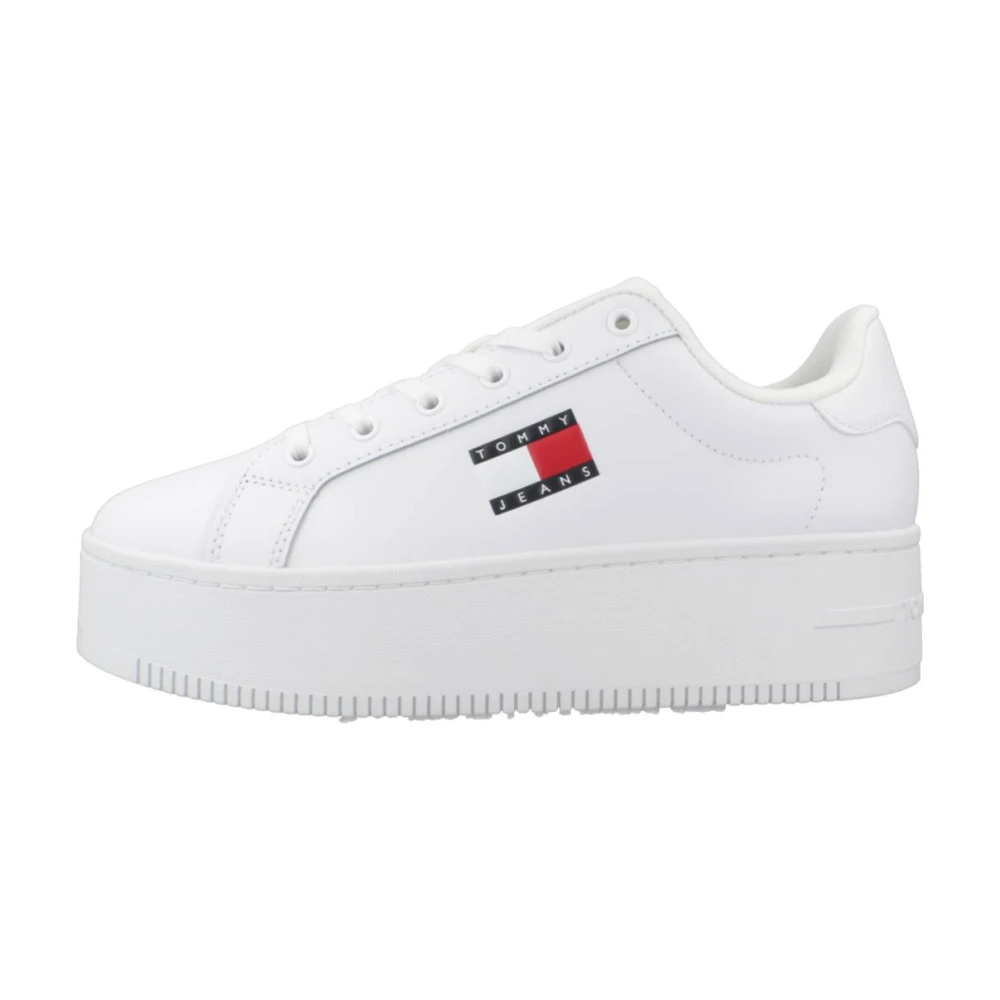 Tommy Jeans Women's White Flatform Trainers For - Sneakers - 7 Uk - Shoes
