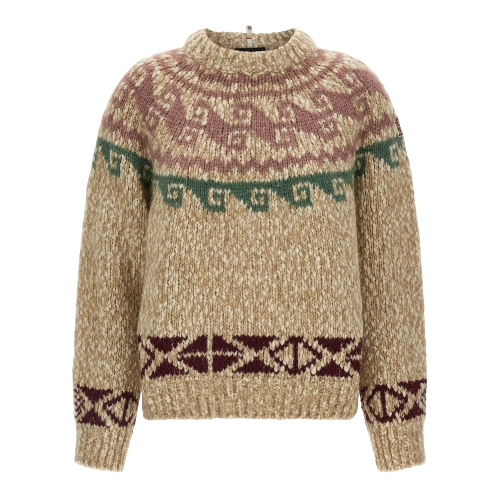 Moncler Grenoble Crew Neck Jumper - Female - Round-Neck Knitwear - Multicolor - M - Knitwear