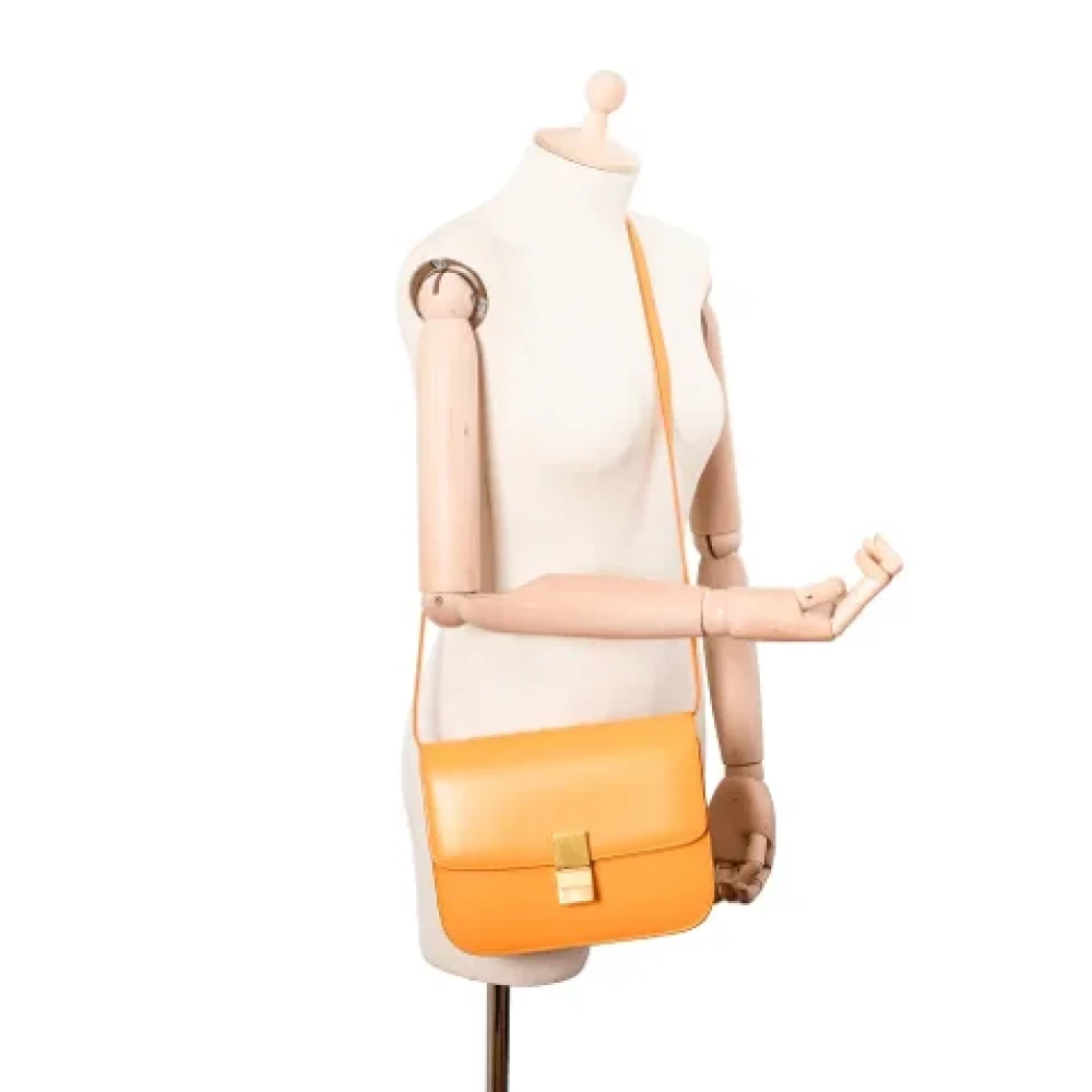 Celine Vintage Pre-owned Leather celine-bags Yellow Dames