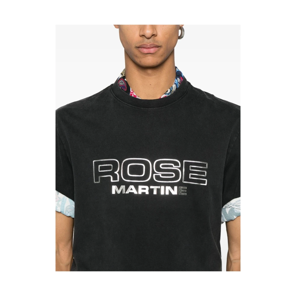 Martine Rose Zwart Crew Neck Korte Mouwen T-shirt Black Heren