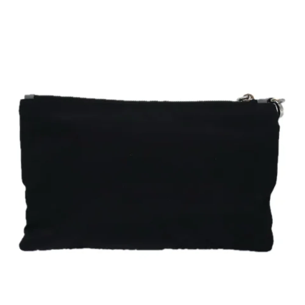 Prada Vintage Pre-owned Fabric clutches Black Dames
