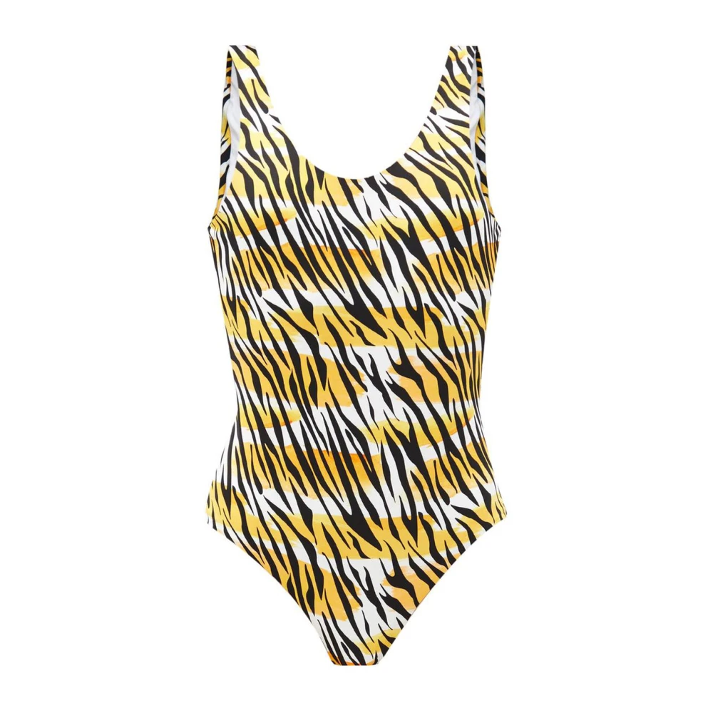 Reina Olga Tiger Print Scoop Neck Swimsuit Multicolor Dames