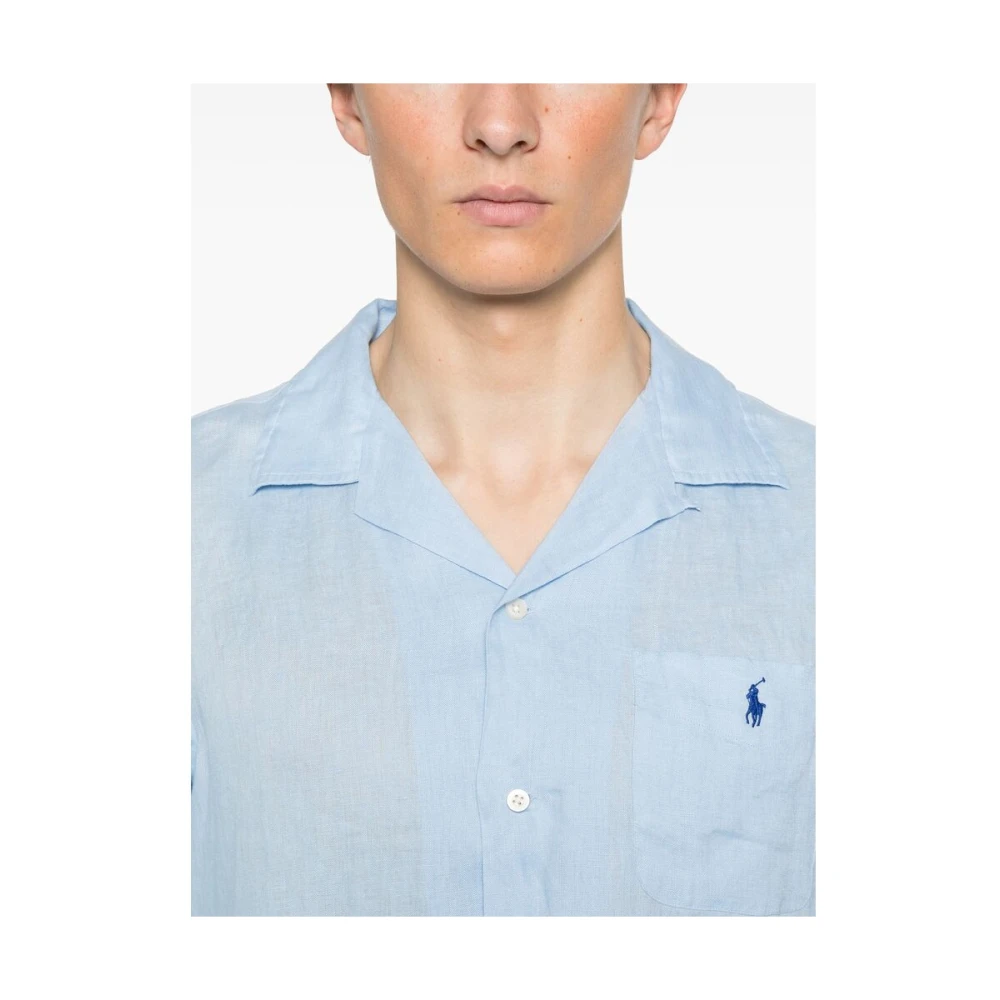 Ralph Lauren Polo Shirt met Camp Collar Blue Heren