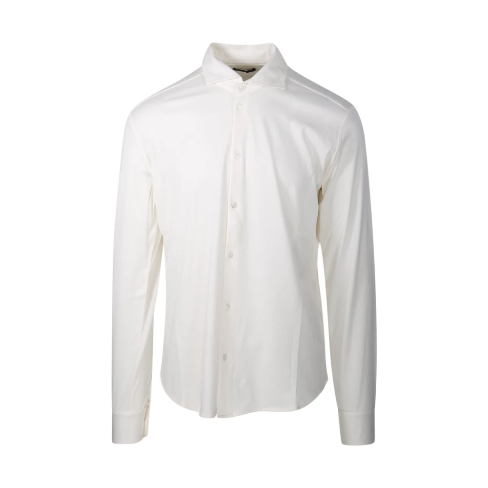 Roberto Collina Ecru Shirt Rt5102 Model Stijlvol White Heren