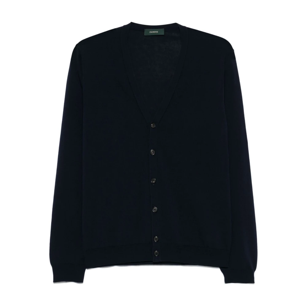 Zanone Blauwe Sweaters voor Mannen Blue Heren