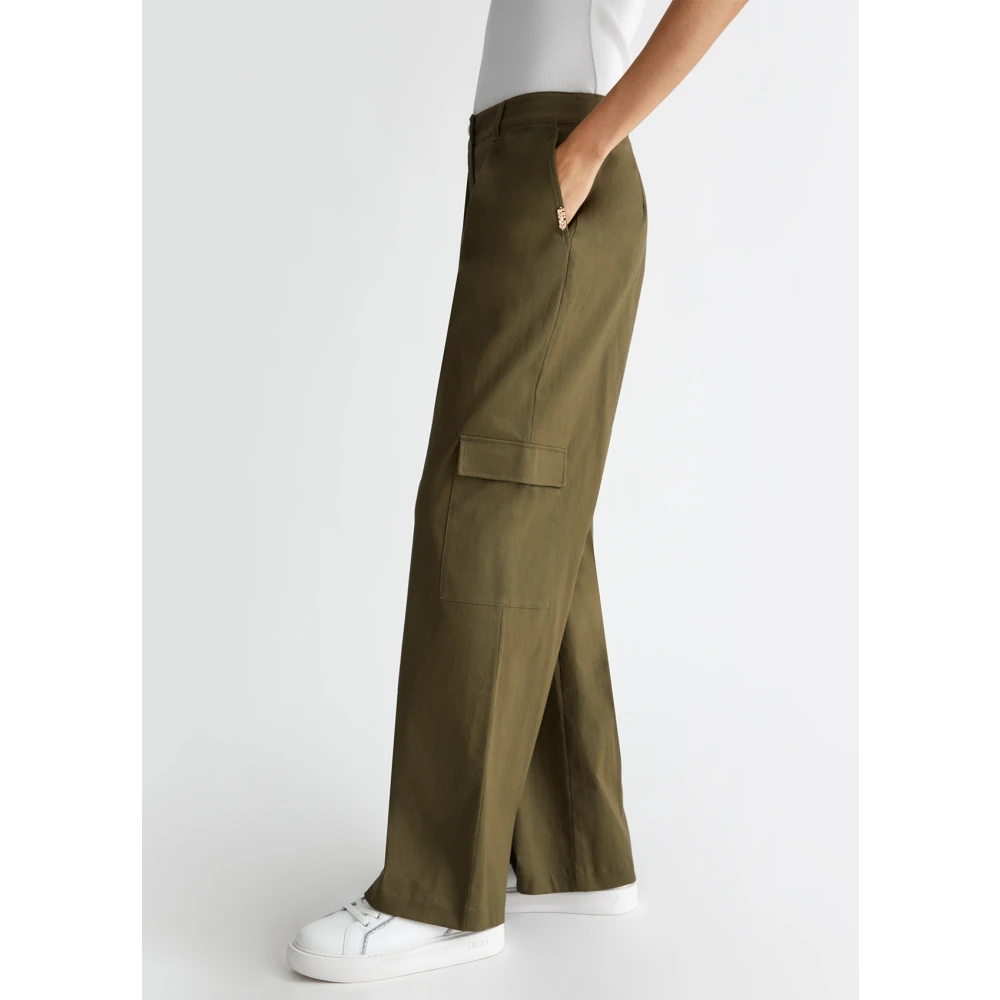 Liu Jo Cargo katoenen broek Green Dames