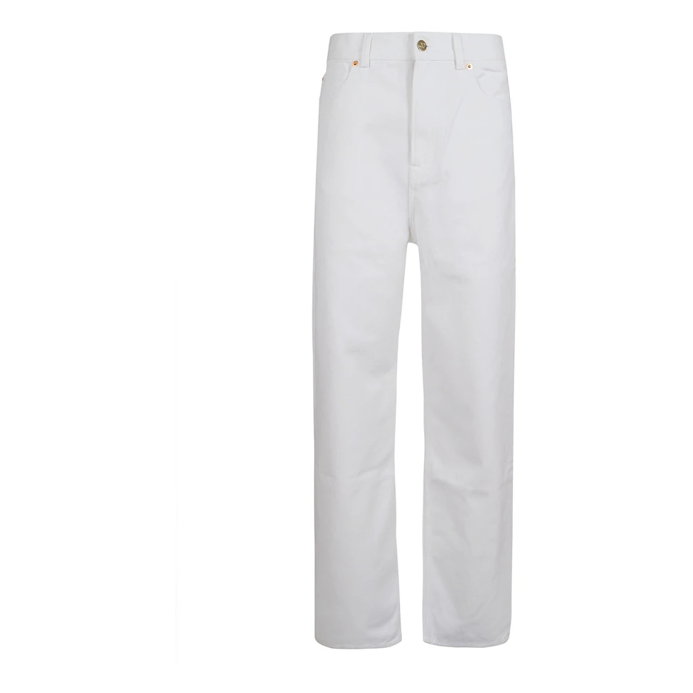 Valentino Garavani Witte Straight Denim Jeans White Dames