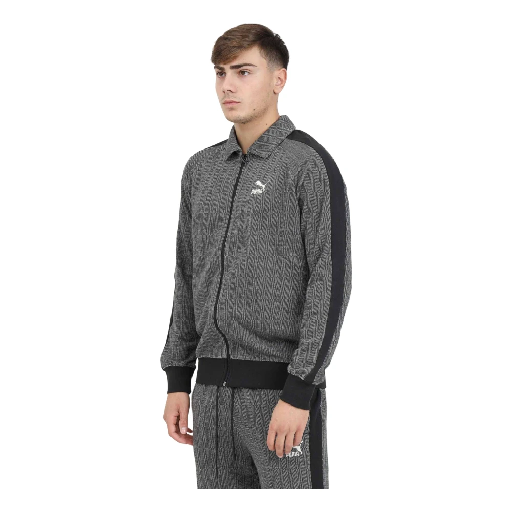 Puma Zwarte Zip T7 Sweater Black Heren