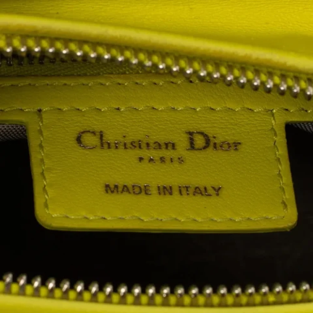 Dior Vintage Pre-owned Leather dior-bags Yellow Dames