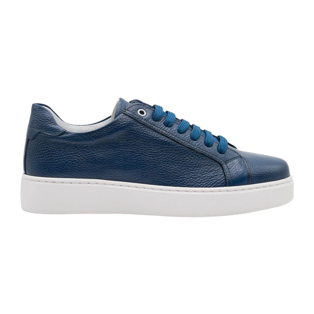 Exton Kalfsleren Sneakers Heren Schoenen Blauw