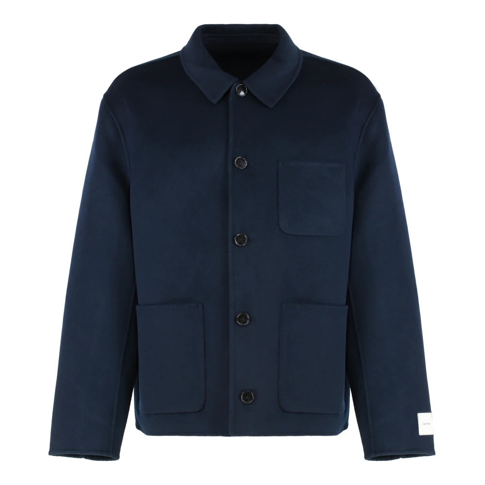Calvin Klein Men's Blue Light Jackets, L, Thrus Jacket
