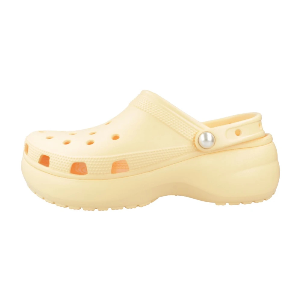 Crocs Klassiska Plattform Pärla Träskor Orange, Dam