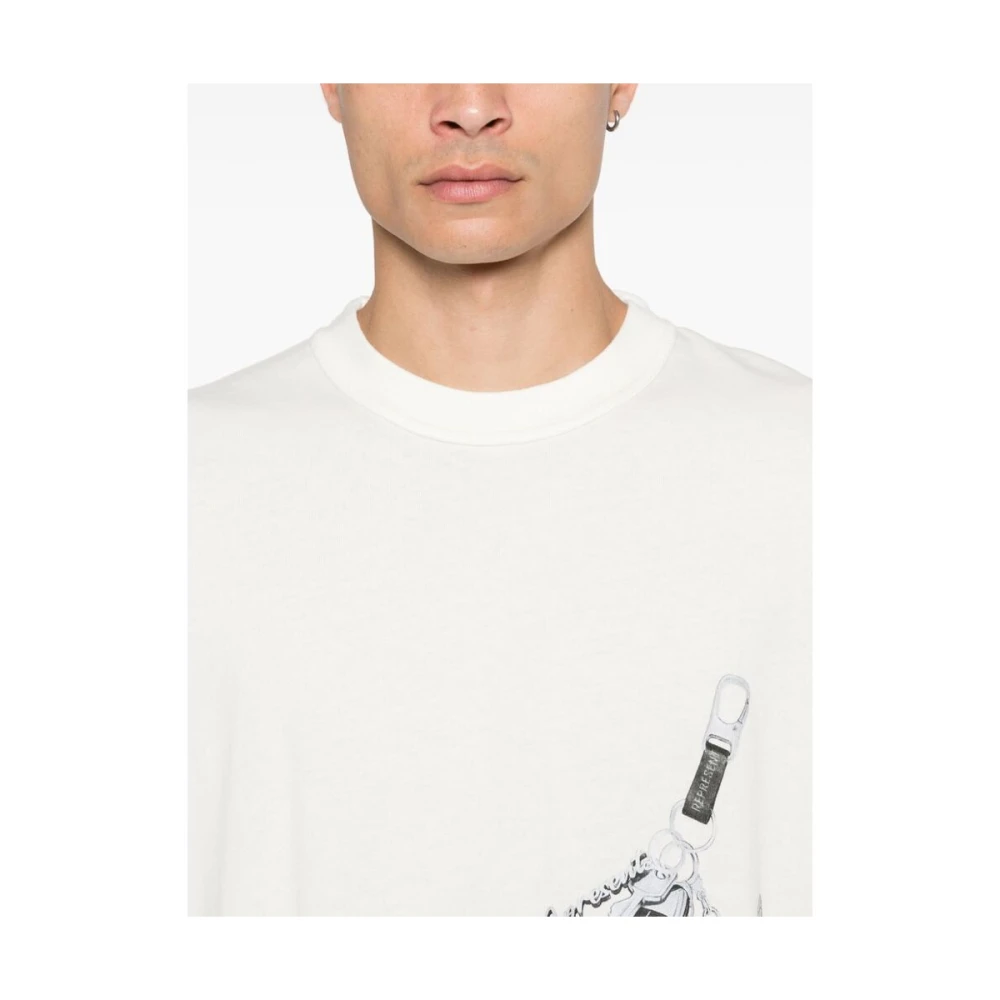 Represent Sleutelprint Ivoor Wit T-shirt White Heren
