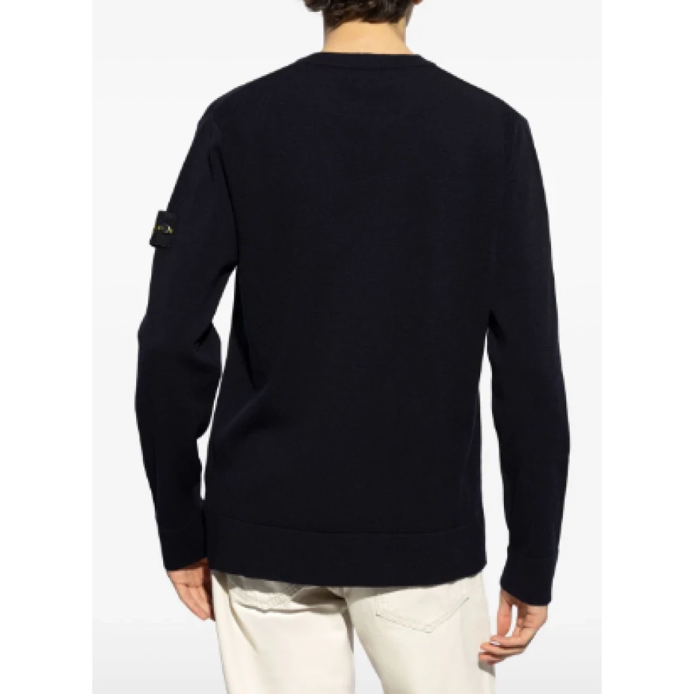 Stone Island Blauwe Sweaters voor Mannen Blue Heren