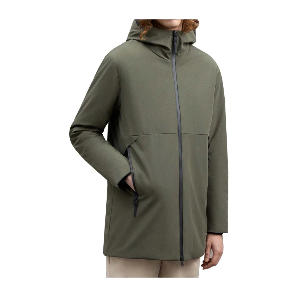 Peuterey Grön Trenchcoat Primaloft Minimalistisk Green, Herr