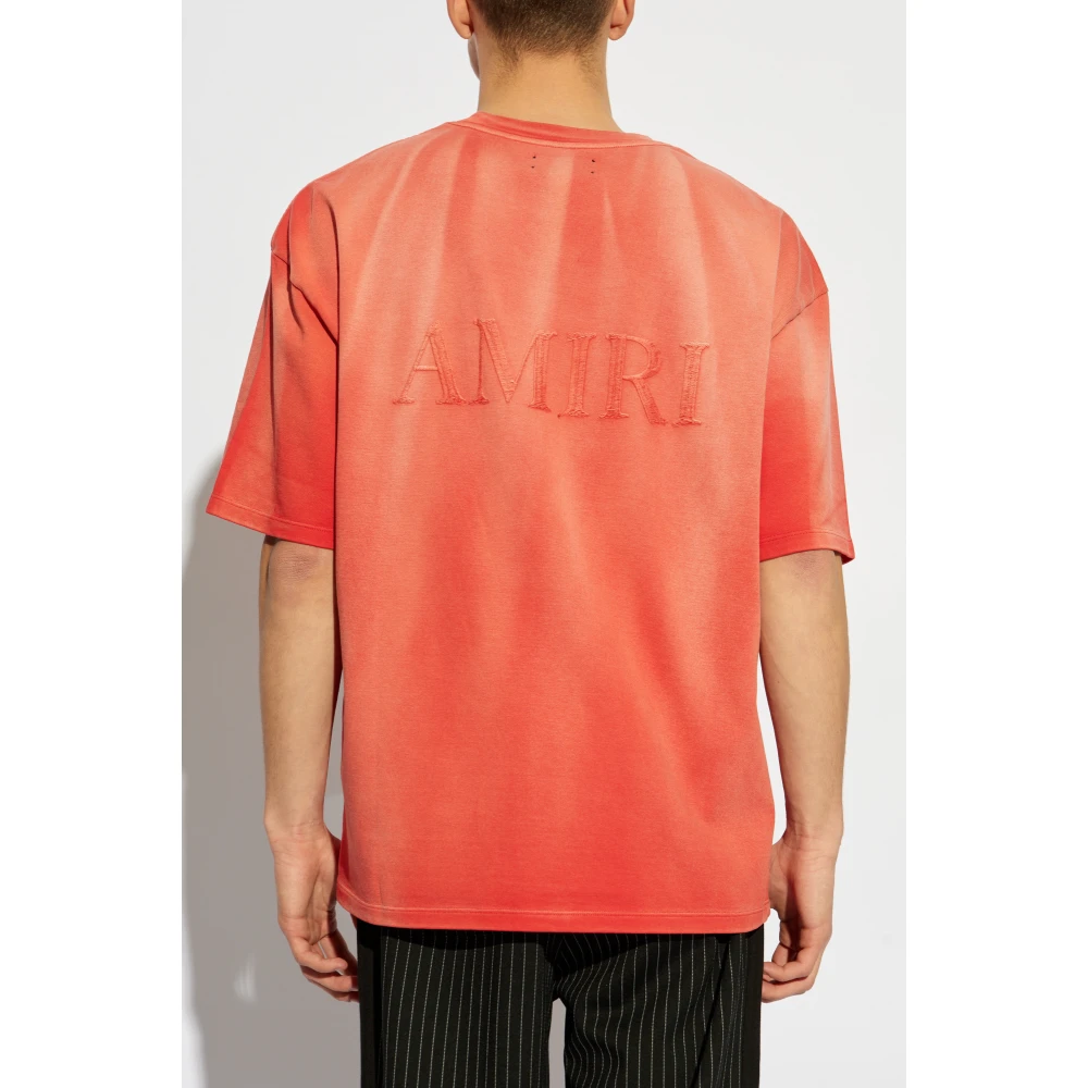 Amiri T-shirt met logo Red Heren