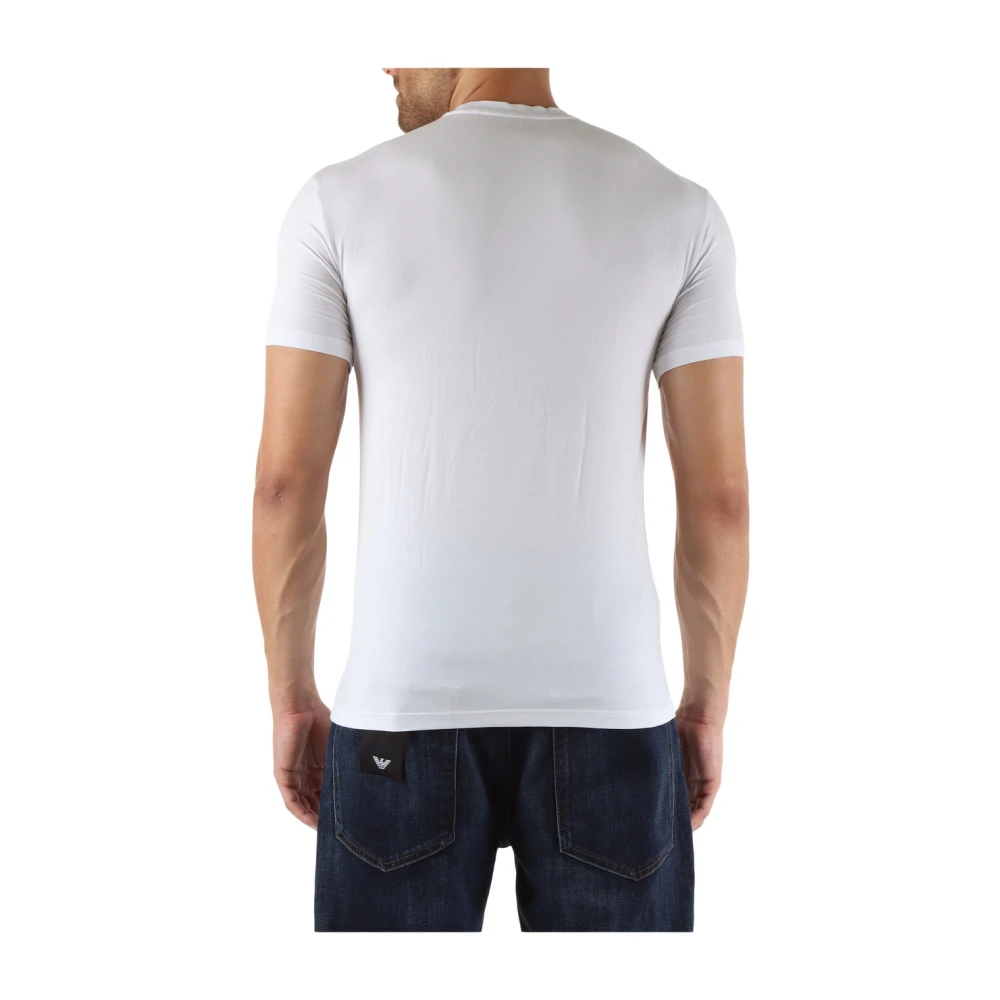 Emporio Armani Modal Stretch Logo T-shirt White Heren