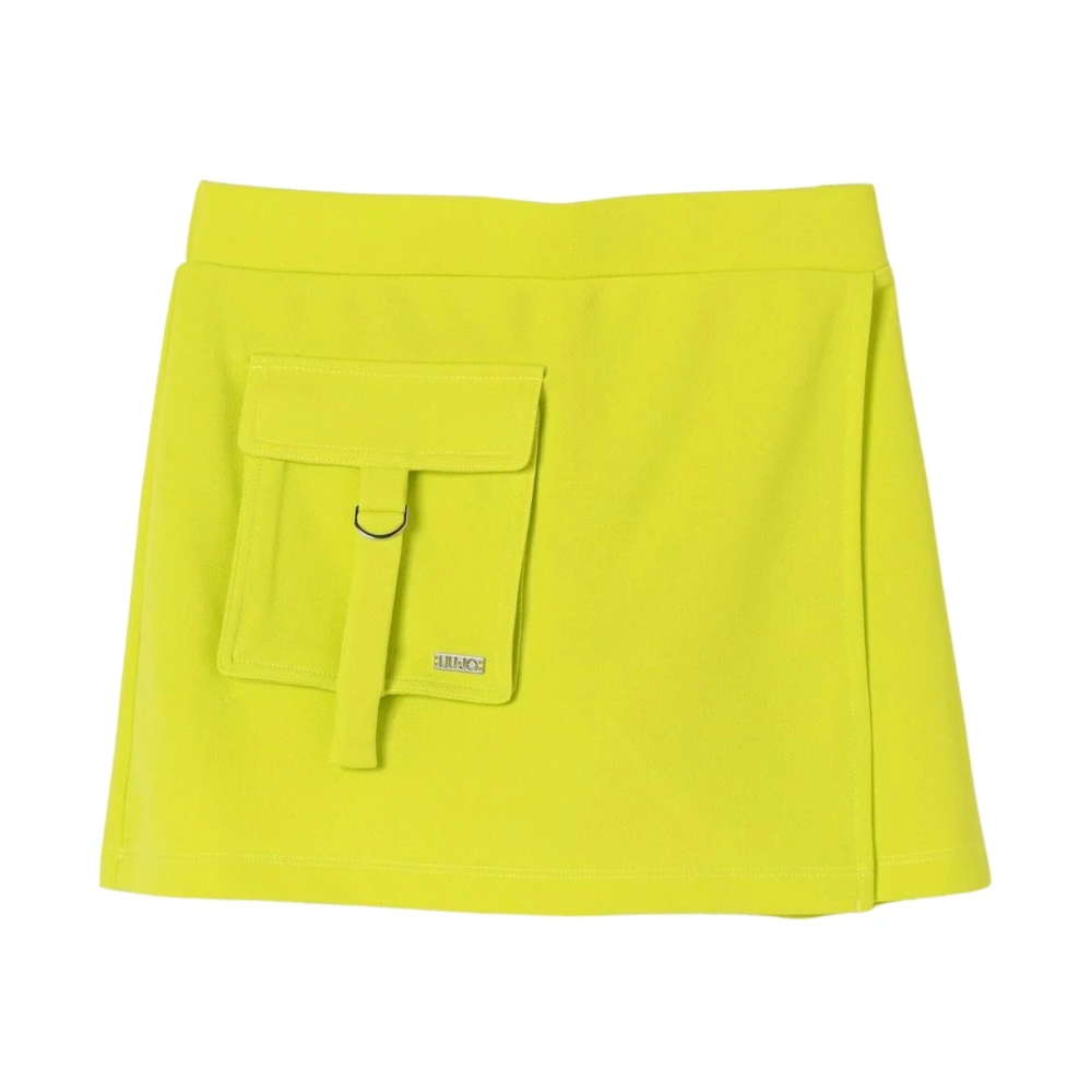 Liu Jo Vrouw Geel Wrap Mini Rok Utility Pocket