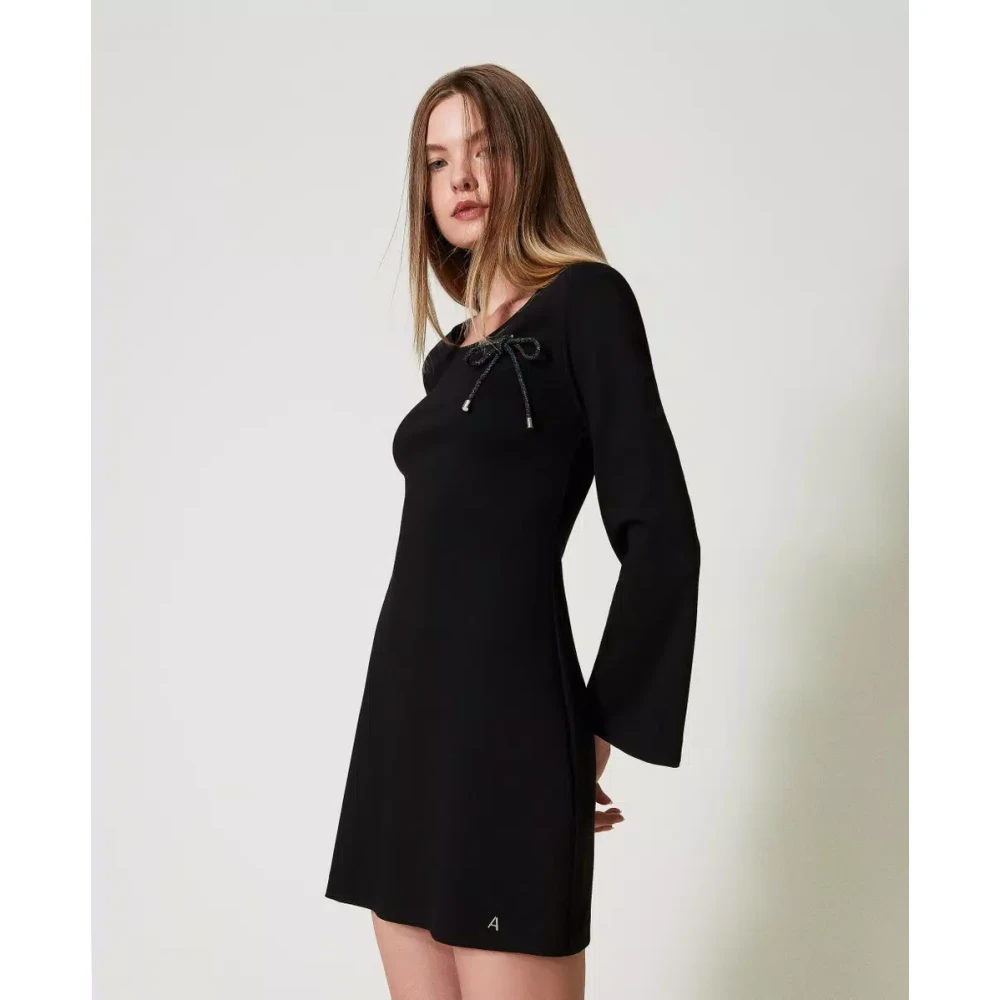 Twinset Zwarte Jurk Actitude Collectie Milano Black Dames