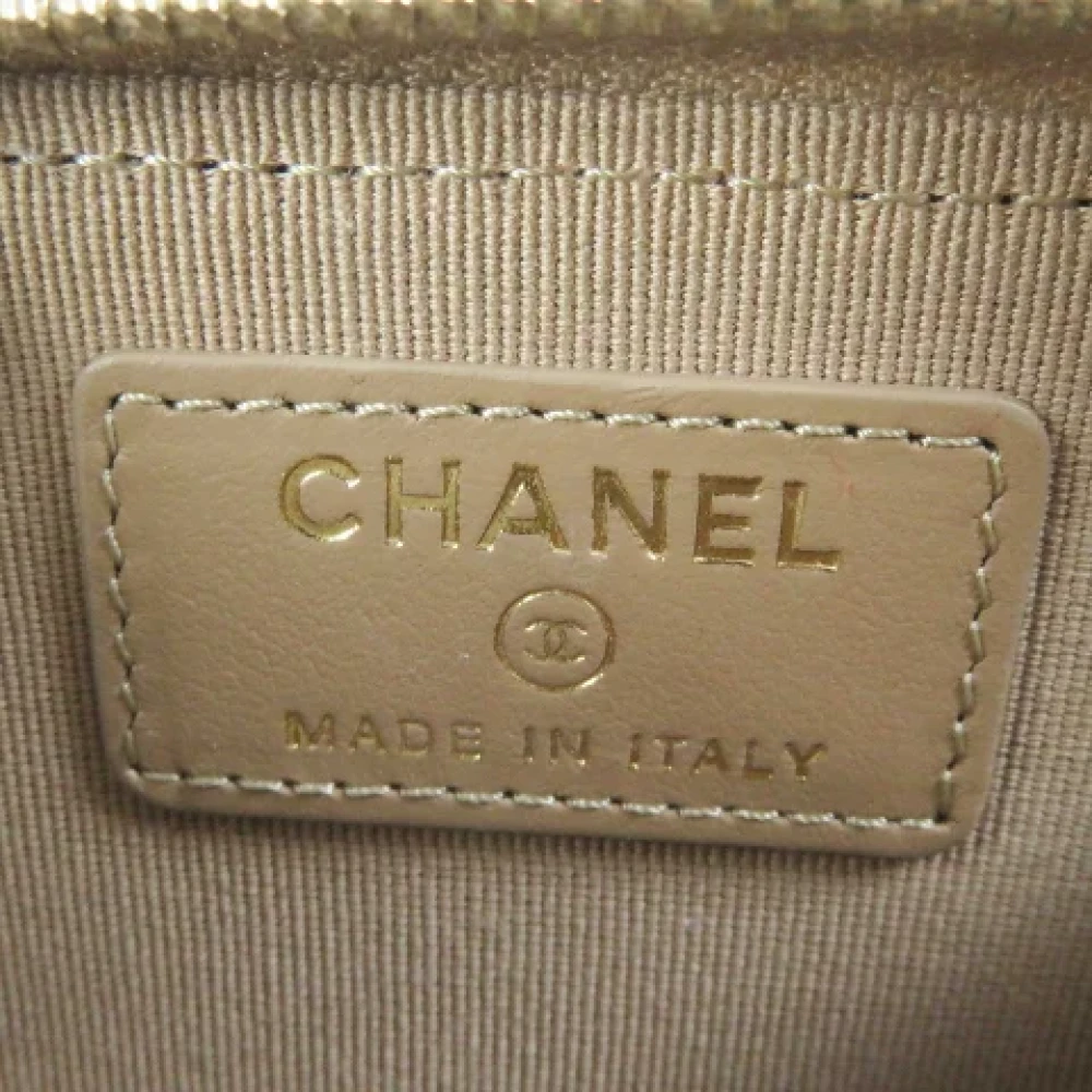 Chanel Vintage Pre-owned Leather wallets Beige Dames