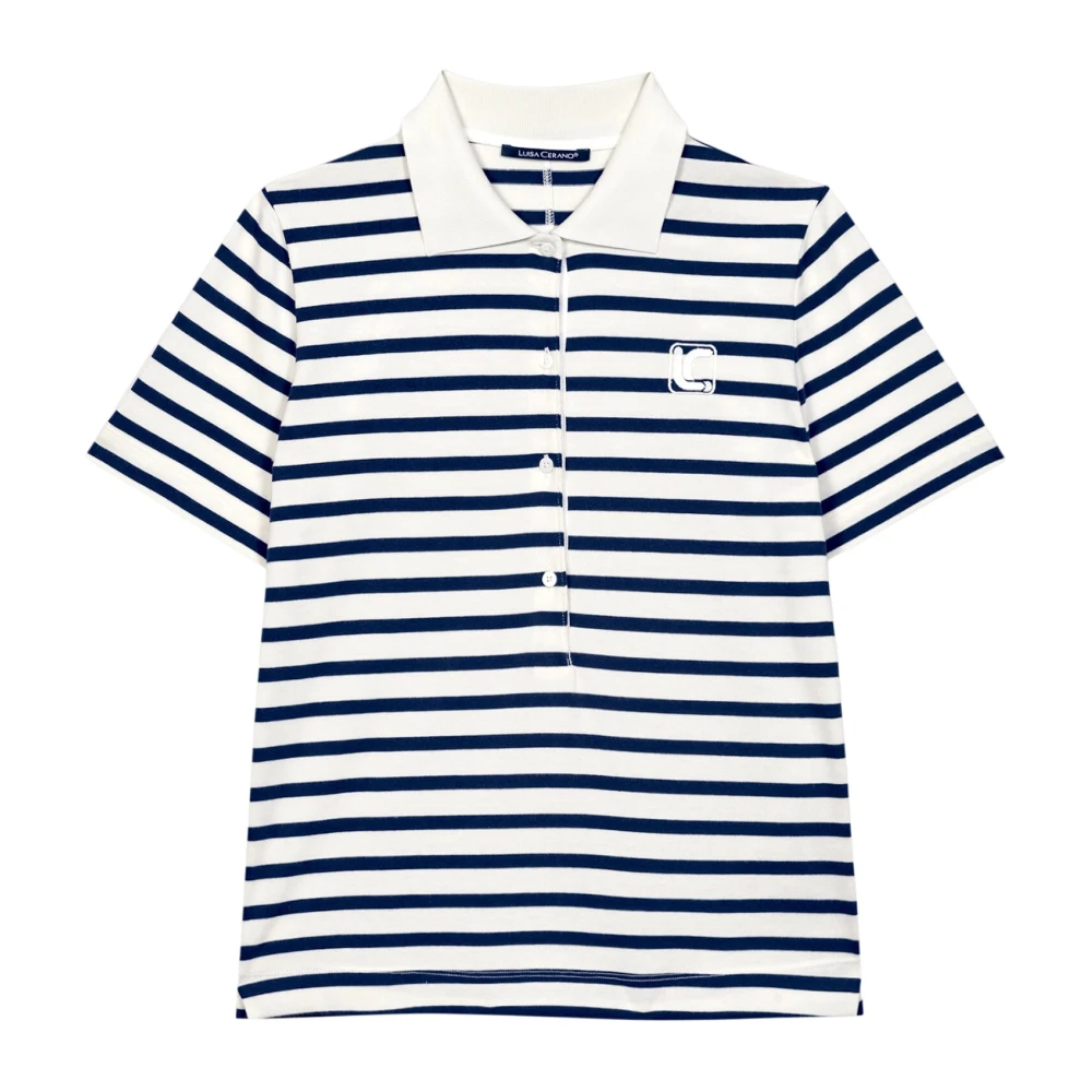 LUISA CERANO Gestreept katoenen poloshirt Multicolor Dames