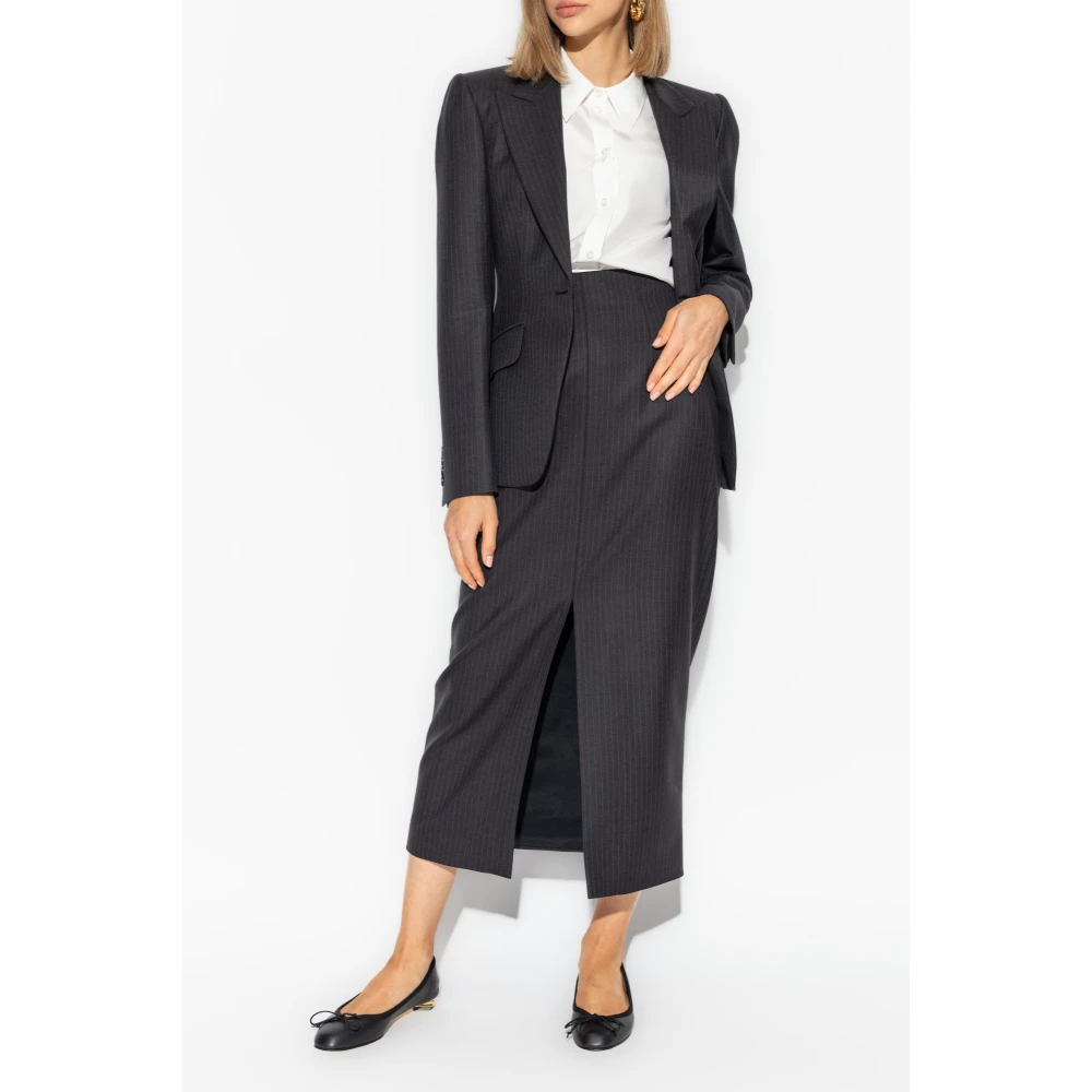 alexander mcqueen Blazer met gestreept patroon Gray Dames