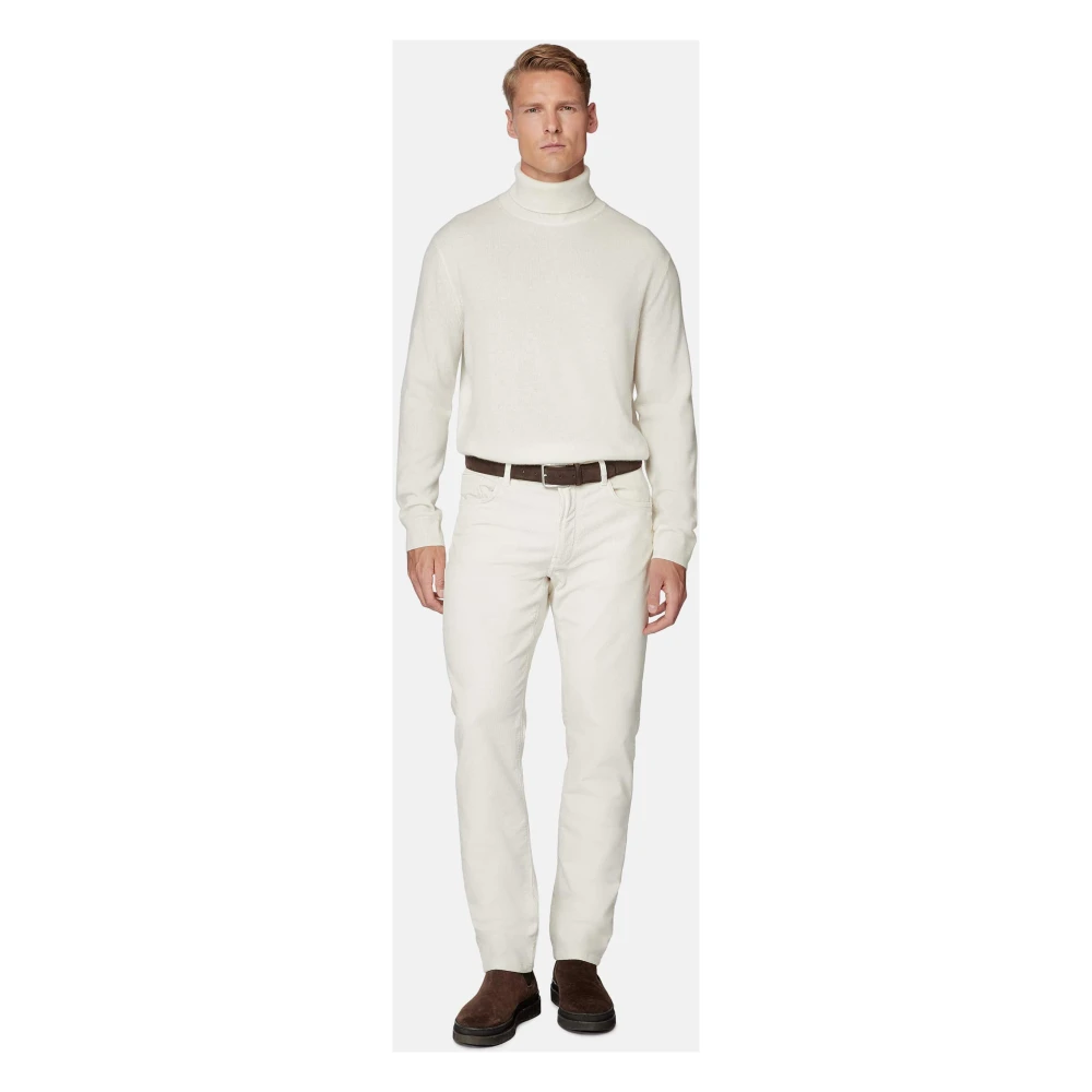 Boggi Milano Jeans in stretchfluweel White Heren