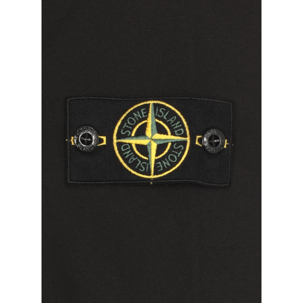 Stone Island Zwarte Katoenen Hoodie Black Heren