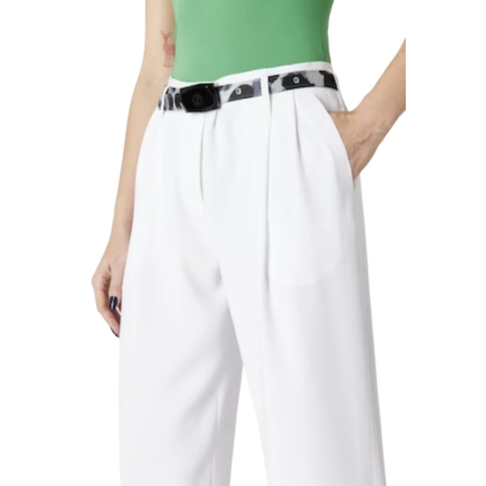 Giorgio Armani Witte broek met rechte pijpen White Dames