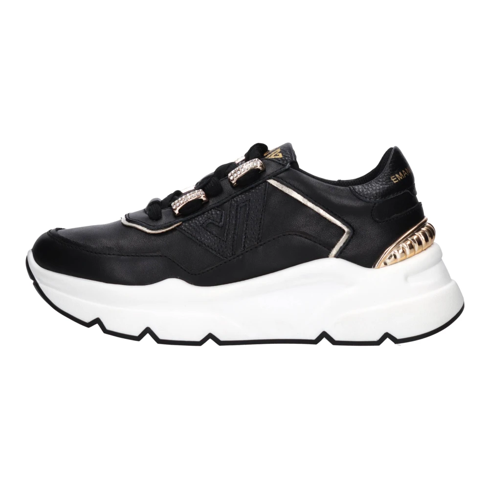 Emanuelle Vee Leren Sneakers Dames Schoenen Zwart