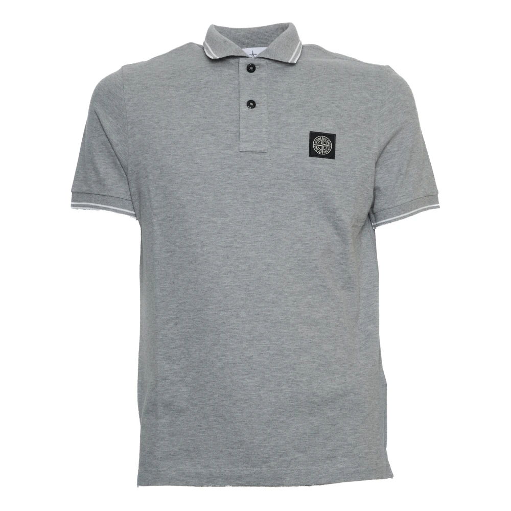 Stone Island Men's Gray Polo Shirts,, Polo Shirt Grigio Ss25 2XL