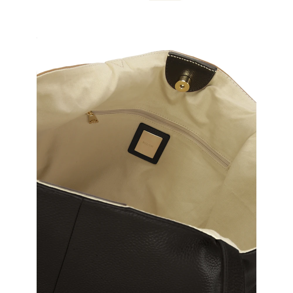 Kazar Grote zwarte schoudertas met afneembare zak Black Dames