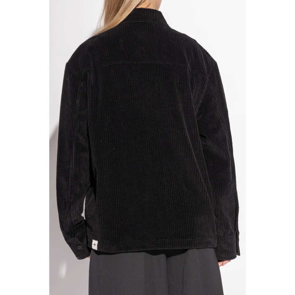 Jil Sander Ribfluwelen jas Black Dames