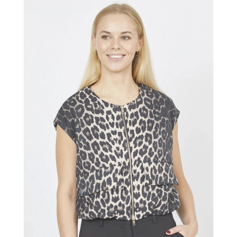 Sisters Point Stijlvolle Vest Garwin-Ve1 Brown Dames