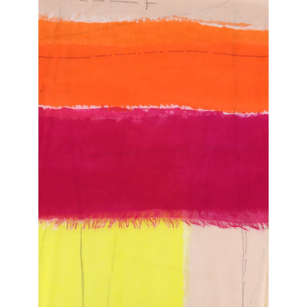Faliero Sarti Luxe Zijde Modal Sjaal Collectie Multicolor Dames