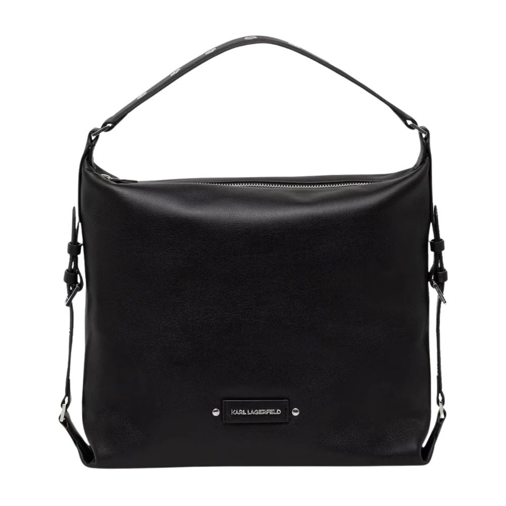 Karl Lagerfeld Black Handbags, Female, One Size, Villa La Vigie Hobo