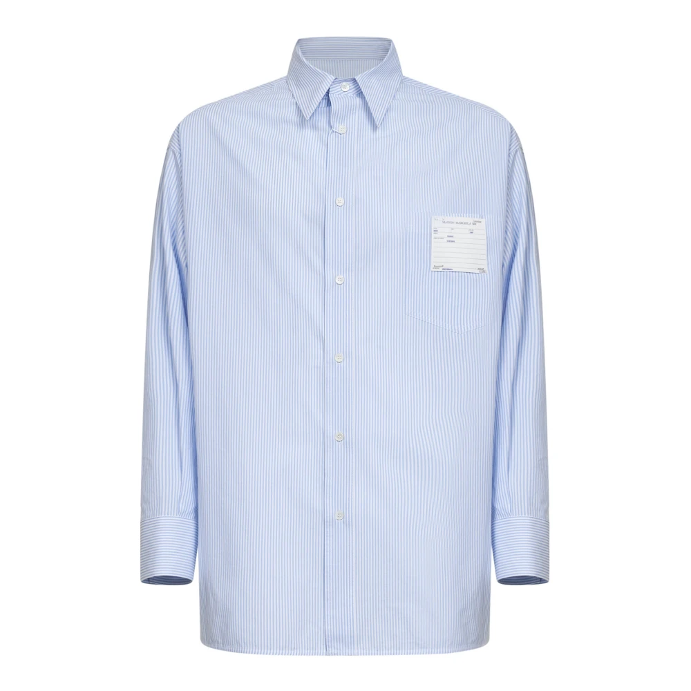 Mm6 Maison Margiela Men's Blue Shirts - Casual Shirts - L - Shirts