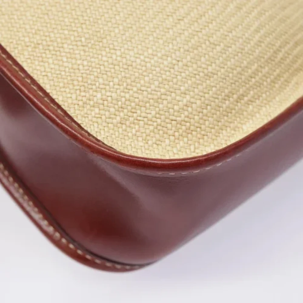 Hermès Vintage Pre-owned Fabric shoulder-bags Beige Dames