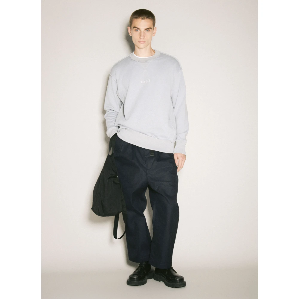 Comme des Garçons Katoenen Jersey Logo Geborduurd T-Shirt Gray Heren