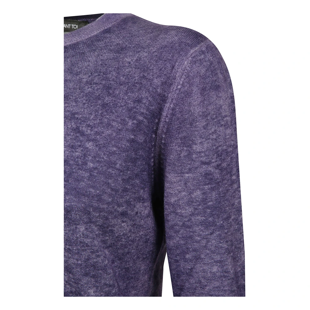 Avant Toi Merino Wol Kasjmier Trui Gemaakt in Italië Purple Dames
