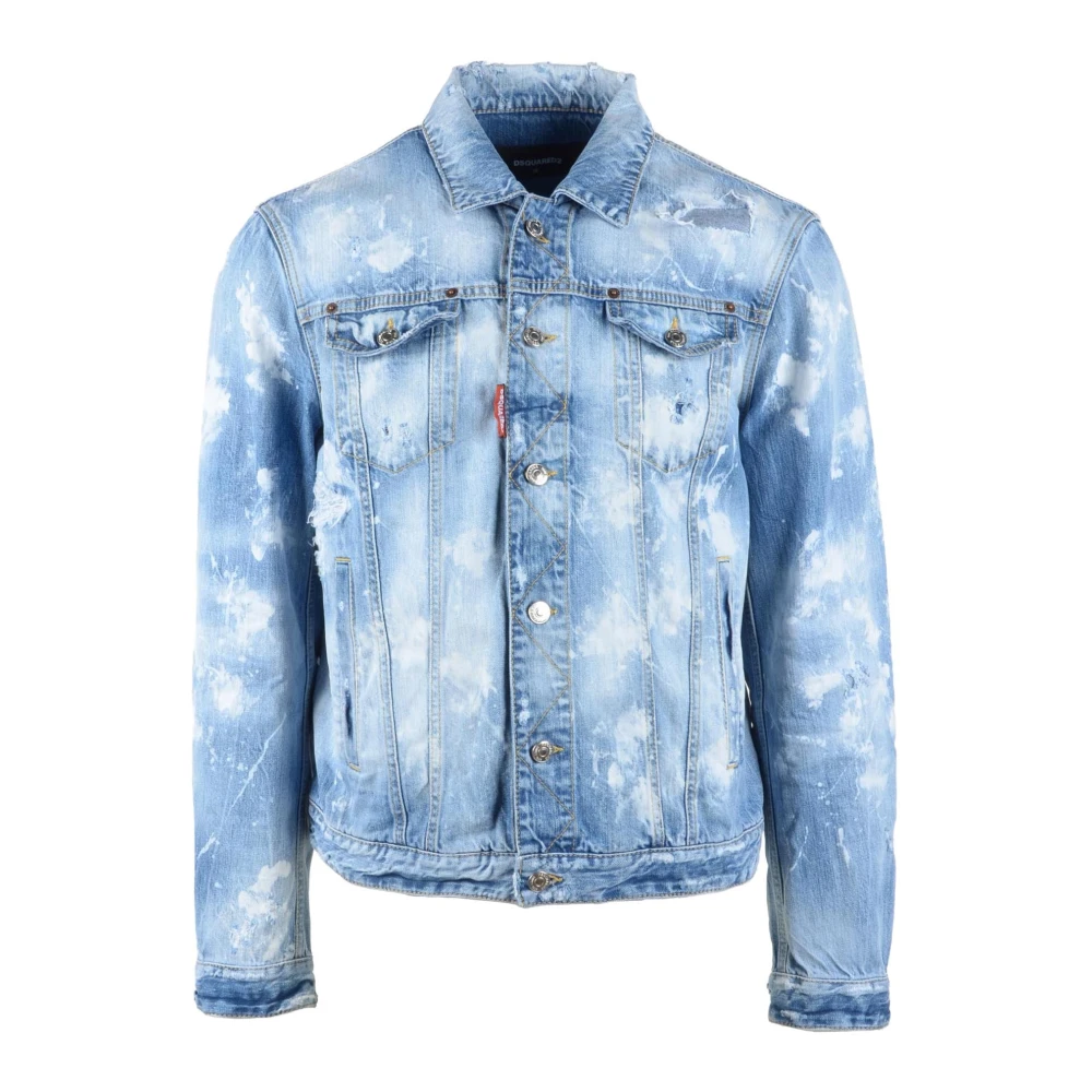Dsquared2 Katoenen Jas Blue Heren