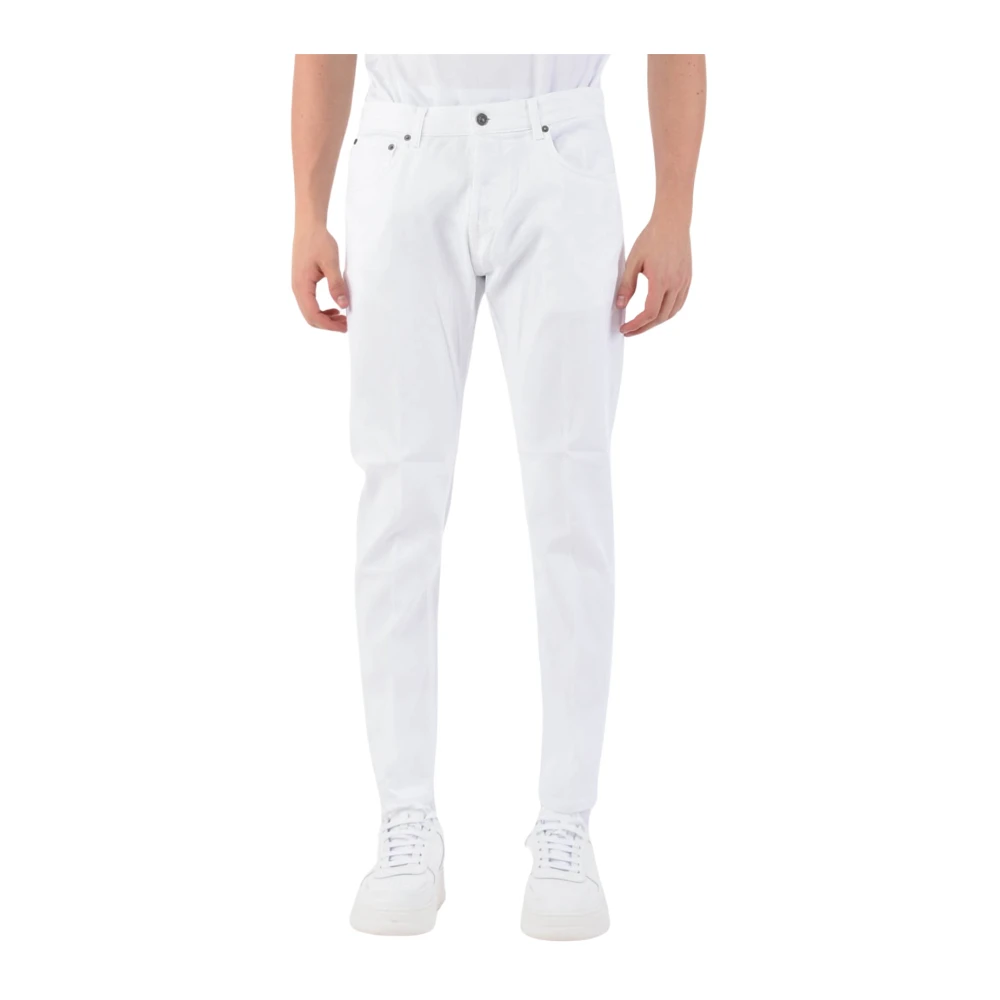 Dondup Uomo Bianco Pantaloni, W32, New,