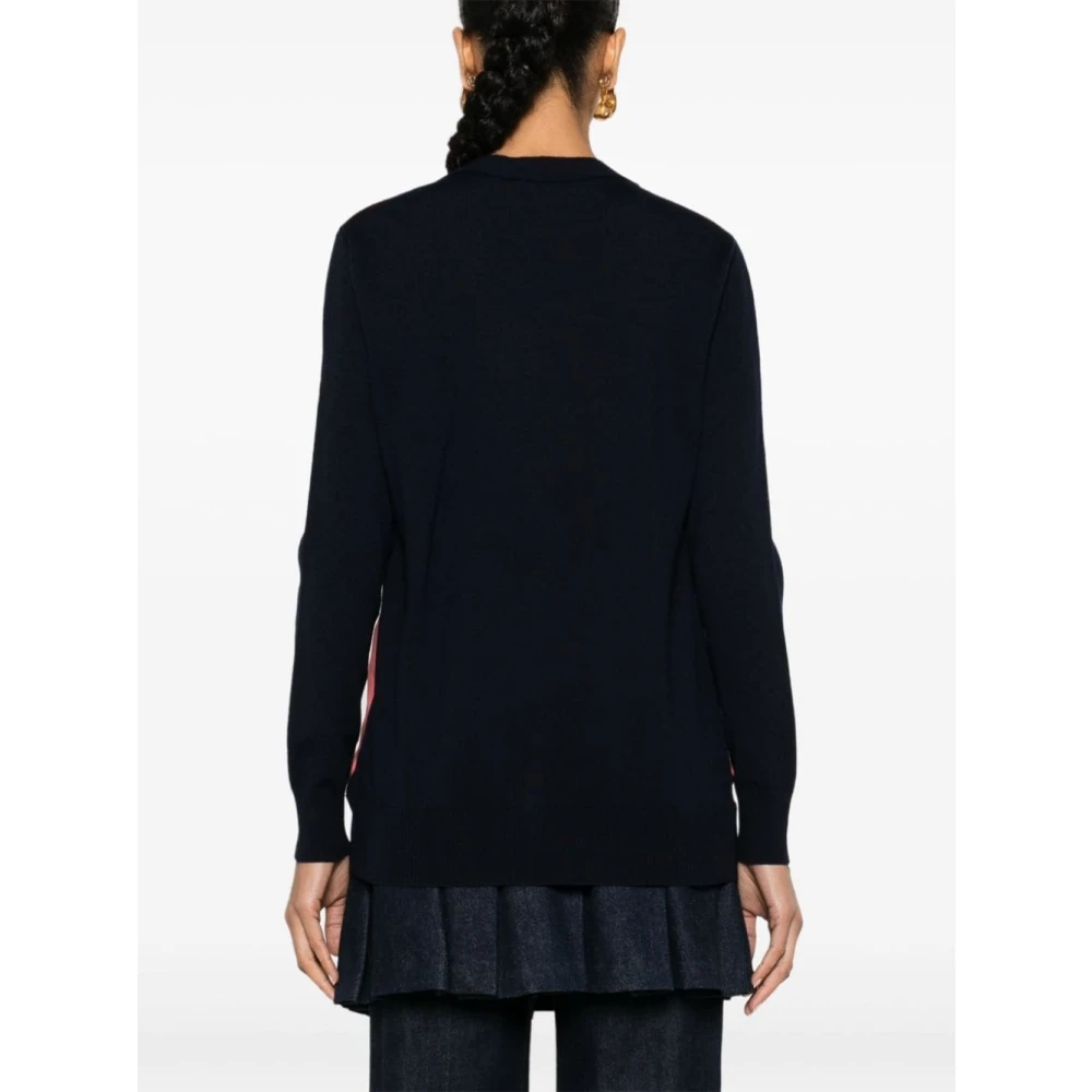 ETRO Blauwe Bloemen Gebreide Trui Multicolor Dames